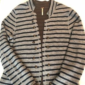 Free People Wool Military Cardigan